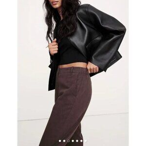 Banana Republic Every Day Pants Cropped Ganache Brown Size L NWT